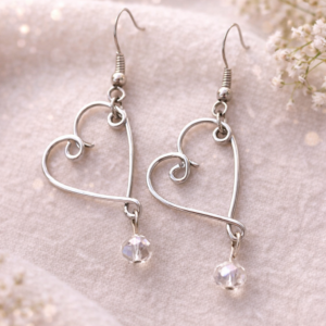 orecchini cuore sussurrato – goccia di luce